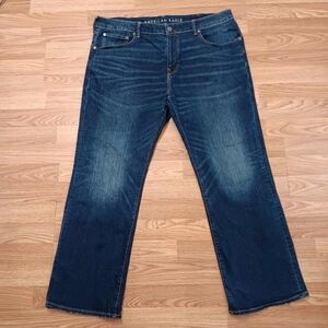 American Eagle Next Level Flex Men's Size 40x32 Classic Bootcut Dark Blue Denim